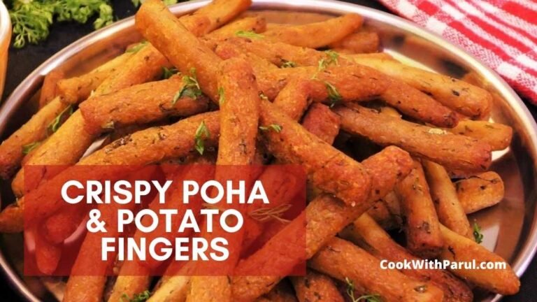 Aloo Poha Fingers Recipe | How to make Poha Fingers at Home | Potato Fingers Recipe