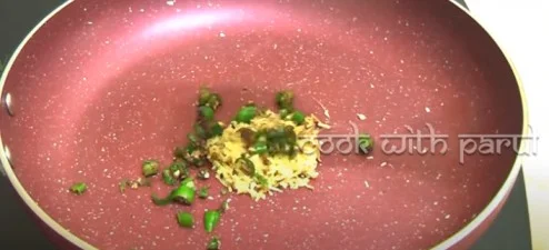 grated ginger, garlic and chopped chilli for poha recipe 