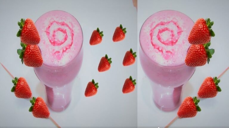 Strawberry Milkshake Recipe in hindi |  स्ट्रॉबेरी मिल्कशेक कैसे बनाये | स्ट्रॉबेरी मिल्कशेक बनाने का तरीका