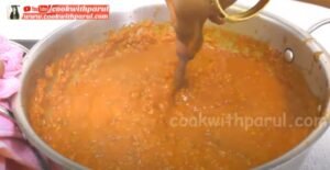 cooking bhaji in the pan for pav bhaji recipe 