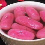 paneer jamun recipe pink rasgulla recipe