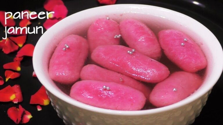 paneer jamun recipe pink rasgulla recipe