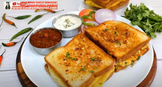 Veg Eggless Omelette Sandwich Recipe | How to make Eggless Omelette ...