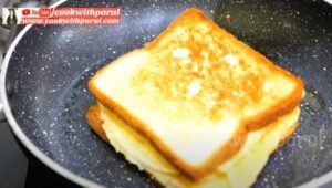 Veg Eggless Omelette Sandwich Recipe 7