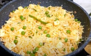 Matar Paneer Fried Rice Recipe 4