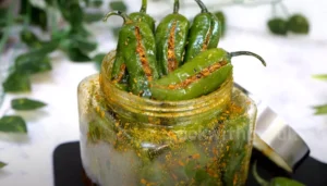 Stuffed Green Chili Pickle Recipe 10