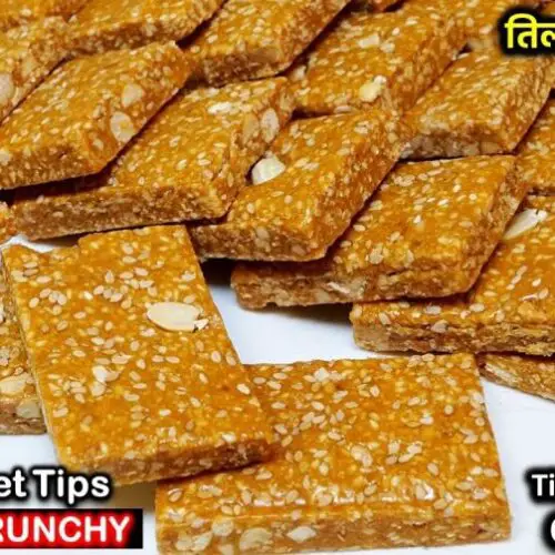 Til Mungfali Gajak Recipe | How to make Peanut Sesame Gajak | Til ...