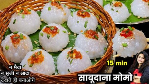 Sabudana Momos Recipe | How to make Sabudana Momos at Home | Easy Momo