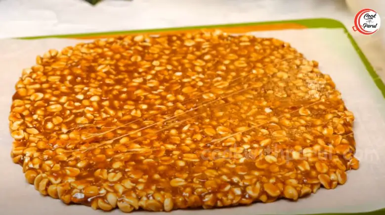 Mungfali Chikki Recipe 6