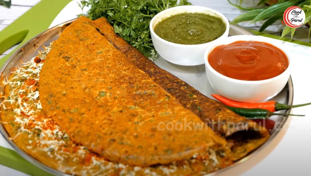 Methi Palak Cheela Recipe 4